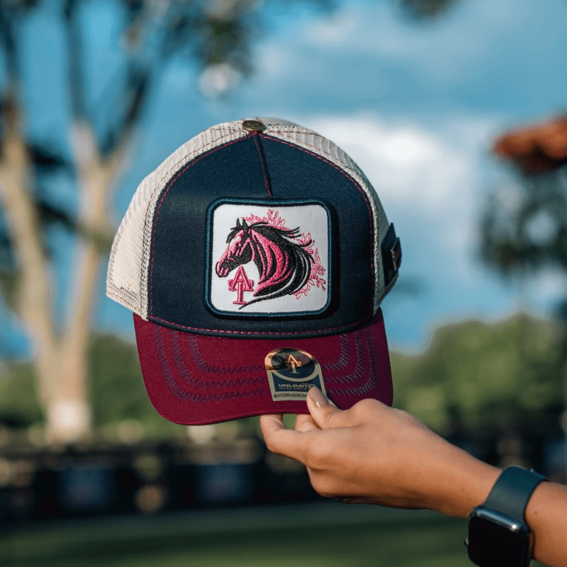 Gorra Goorin AT Caballo Malla Visera Vino